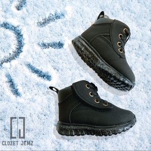 (3) Toddler Boy's Wonder Nation Black Boots NWT